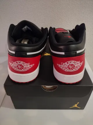 Zapatillas Nike Air Jordan 1 Low Negro/Rojo Nuevas