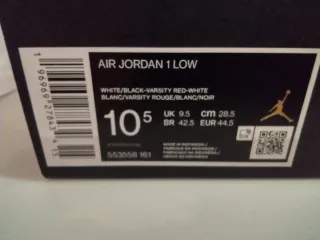 Zapatillas Nike Air Jordan 1 Low Negro/Rojo Nuevas