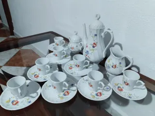 Conjunto porcelana té vintage QN Portugal