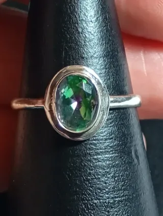 Anillo Plata Ley topacio místico