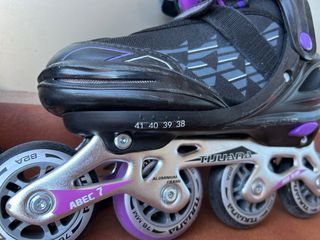 Patines en línea Tijuana negros y morados