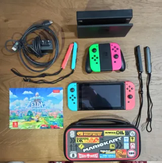 Nintendo Switch Azul/Rojo con accesorios