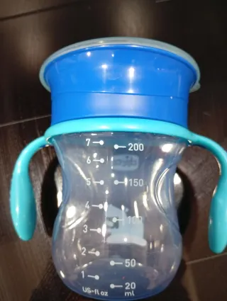 Vaso aprendizaje Chicco niño azul