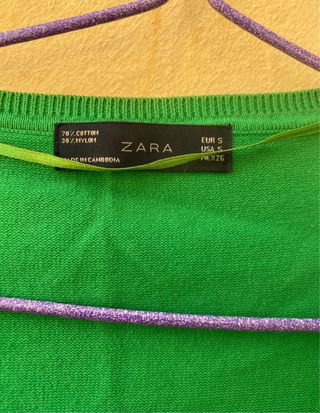 Rebeca Zara verde manga 3/4