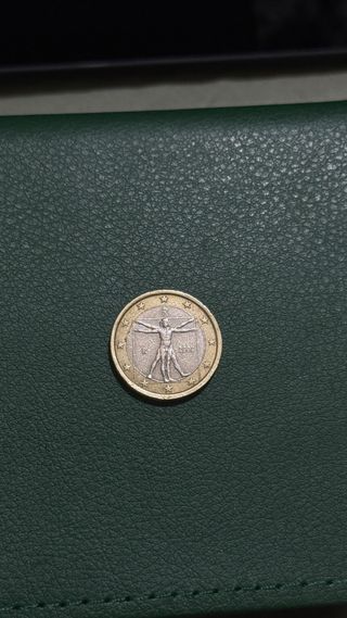 Moneda 1 Euro Italia Vitruvio 2002