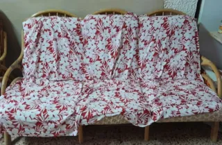 Sofás de mimbre 3 plazas y de 2