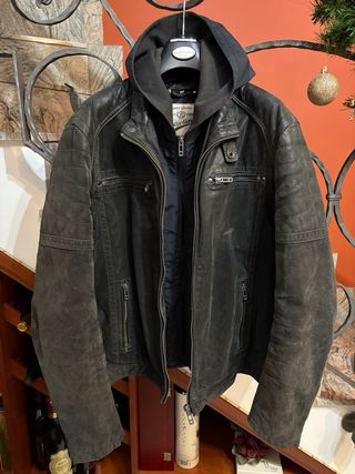 Giubbino Biker Vera Pelle Vintage