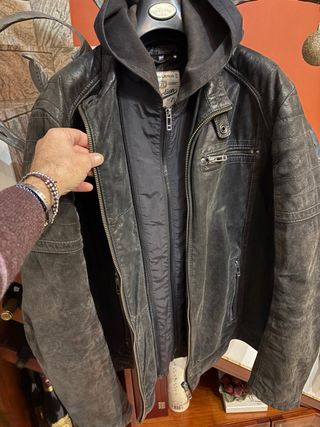 Giubbino Biker Vera Pelle Vintage