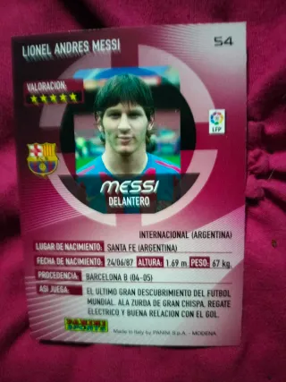 Carta Messi 2006/07 Megacracks