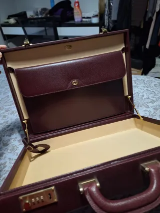 Valigetta Vintage Gucci Dorato e Bordeaux