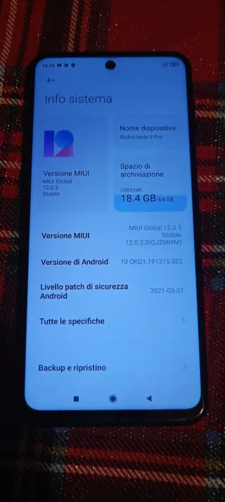 Redmi Note 9 Pro (Ripristinato)