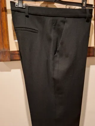 Pantaloni donna classici neri lana tg 44