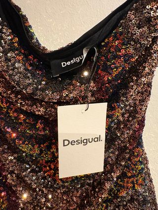 Top lentejuelas Desigual multicolor
