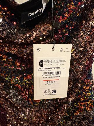 Top lentejuelas Desigual multicolor