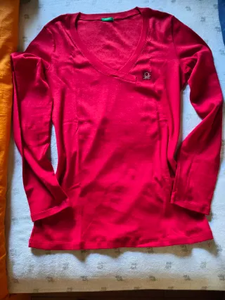 Maglia Benetton rossa donna