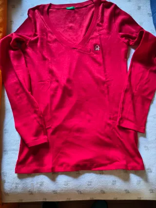 Maglia Benetton rossa donna