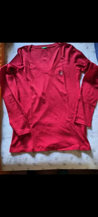 Maglia Benetton rossa donna