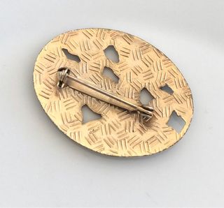 Retro cloisonne broche