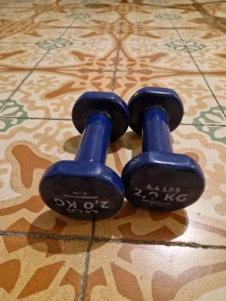 Mancuernas 2 kg (4.4 lbs) Decathlon