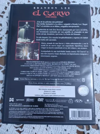 El Cuervo. Brandon Lee. DVD.