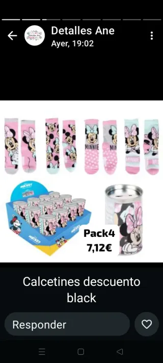 Calcetines Minnie Disney Pack 4