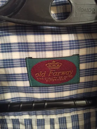 Camisa Old Forest cuadros azul y blanco