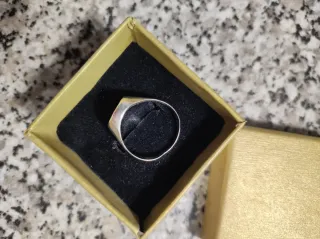 Anel de Prata Masculino Oval