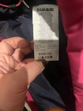 Anorak Napapijri niño/a rosa