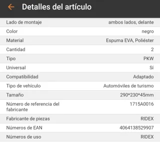 Faldillas Guardabarros Universales (Par)