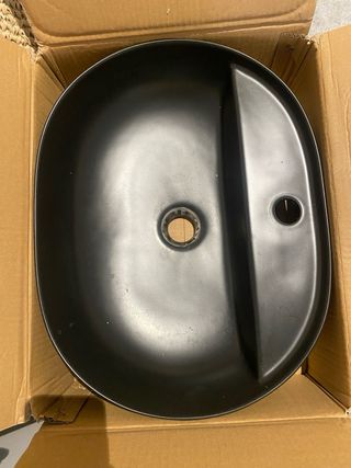 Lavabo de porcelana negro