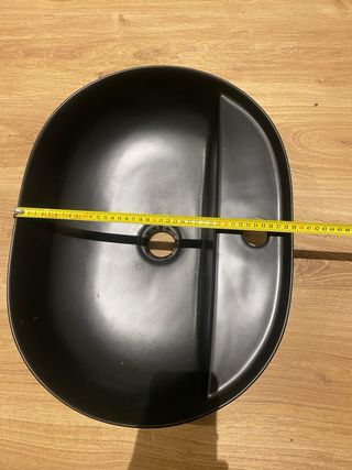 Lavabo de porcelana negro