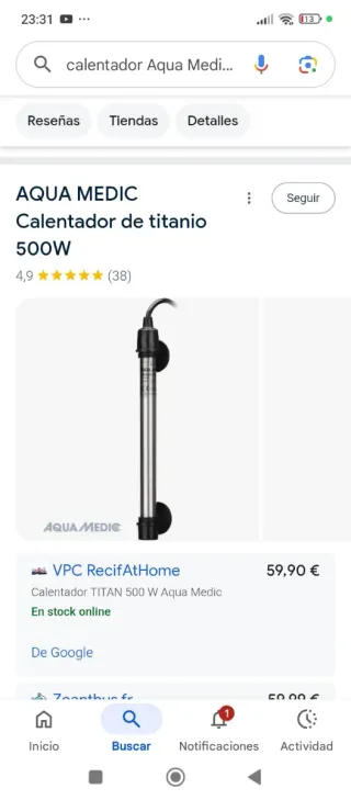 Calentador acuario Aquamedic