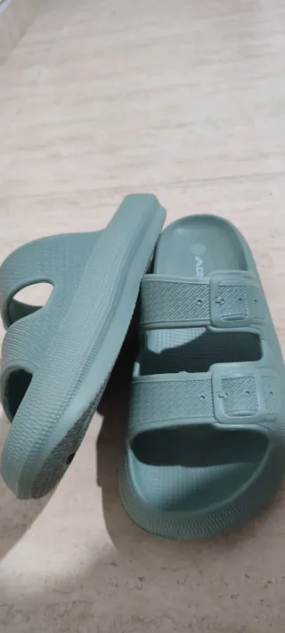 Chanclas mujer verdes