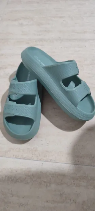 Chanclas mujer verdes