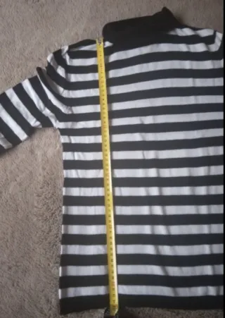 Jersey Zara Rayas Blanco y Negro