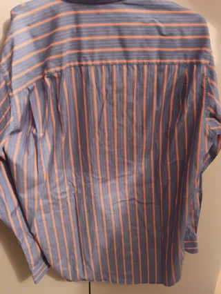 Camisa Burberrys de Londres Rayas Azul Naranja Tal