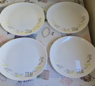 Pack 4 platos grandes cocina