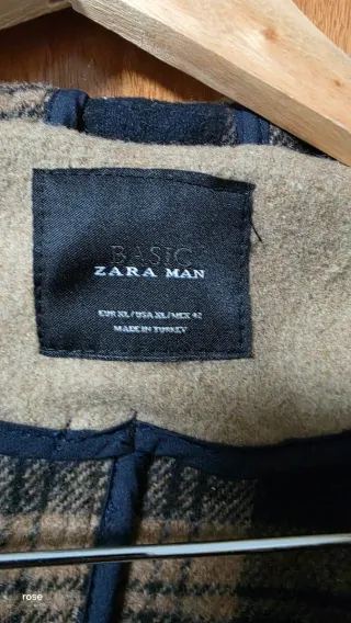 Abrigo Zara Hombre Talla xl Beige