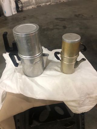 Moka Caffettiera in alluminio e ottone