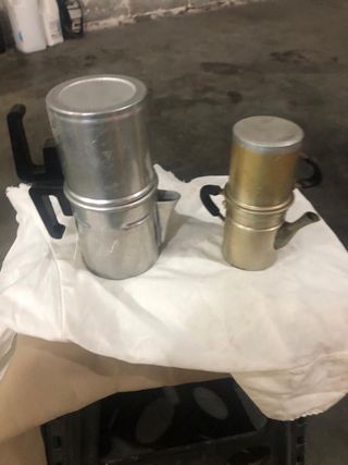 Moka Caffettiera in alluminio e ottone