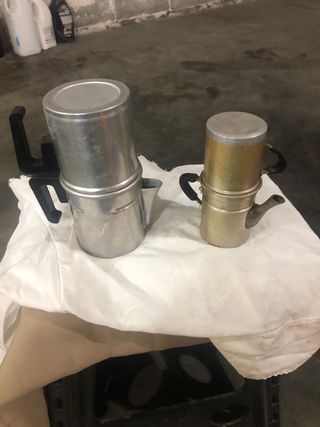 Moka Caffettiera in alluminio e ottone