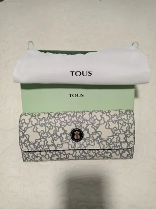 Bolso Cartera Tous Blanco y Gris