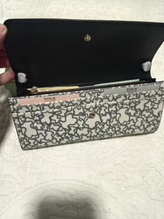 Bolso Cartera Tous Blanco y Gris