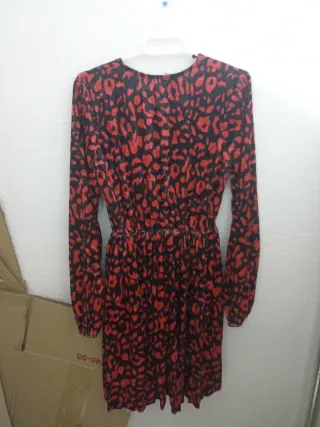 Vestido bata terciopelo estampado