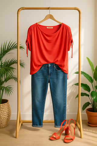 Blusa Daphné Roja Talla XL