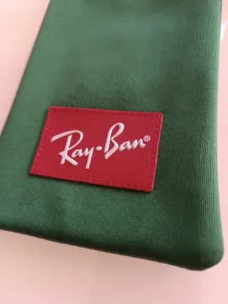 Funda/estuche para gafas Ray Ban verde y rojo,