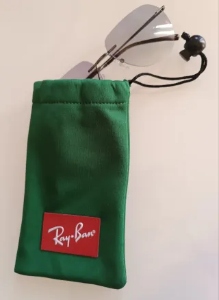 Funda/estuche para gafas Ray Ban verde y rojo,