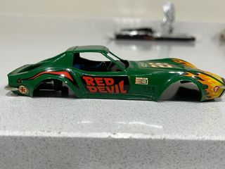 Carrocería Corvette Scalextric Verde Llamas 26
