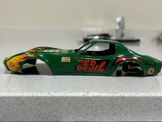 Carrocería Corvette Scalextric Verde Llamas 26