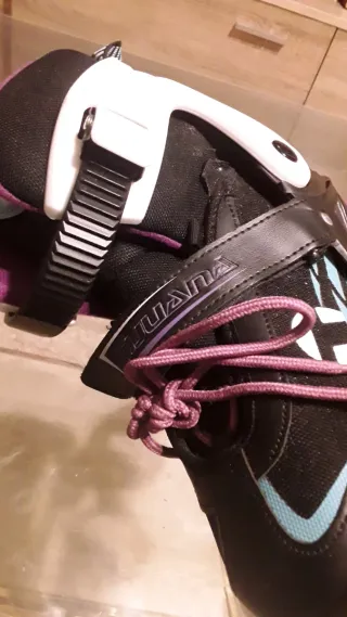 Patines en línea ajustables negros y morados